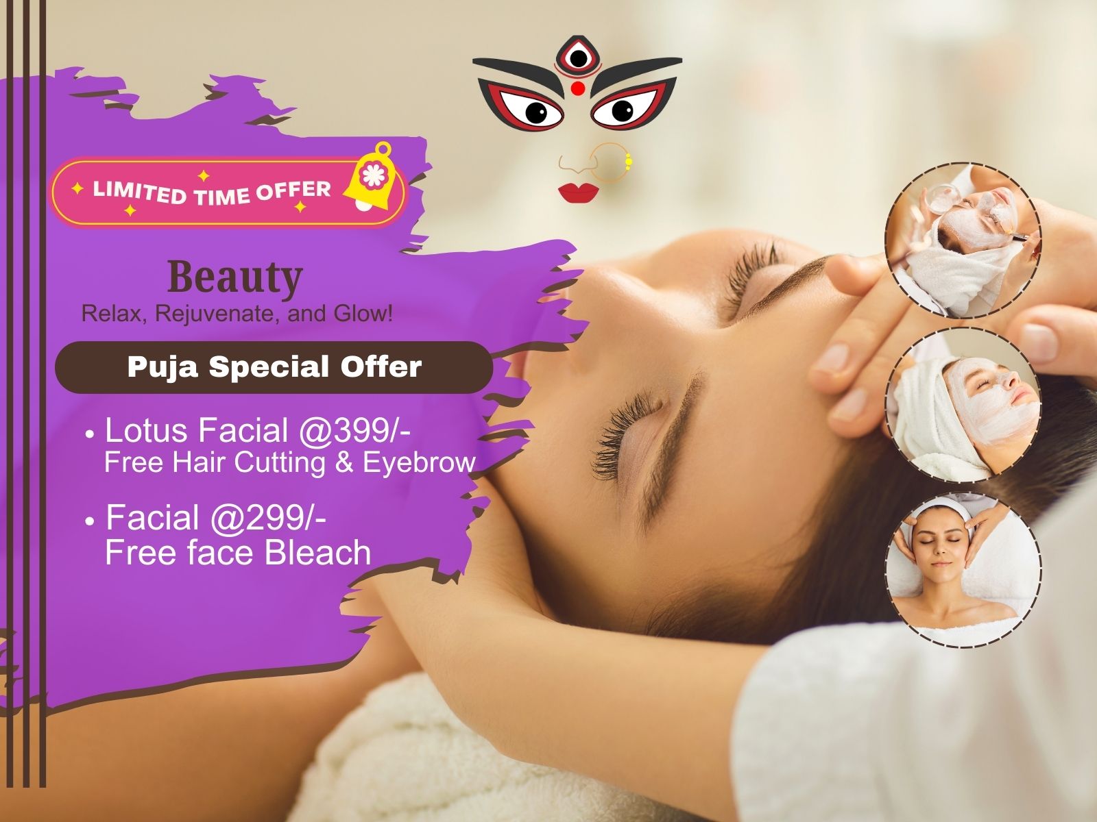 Facial & hair cutting @399/-